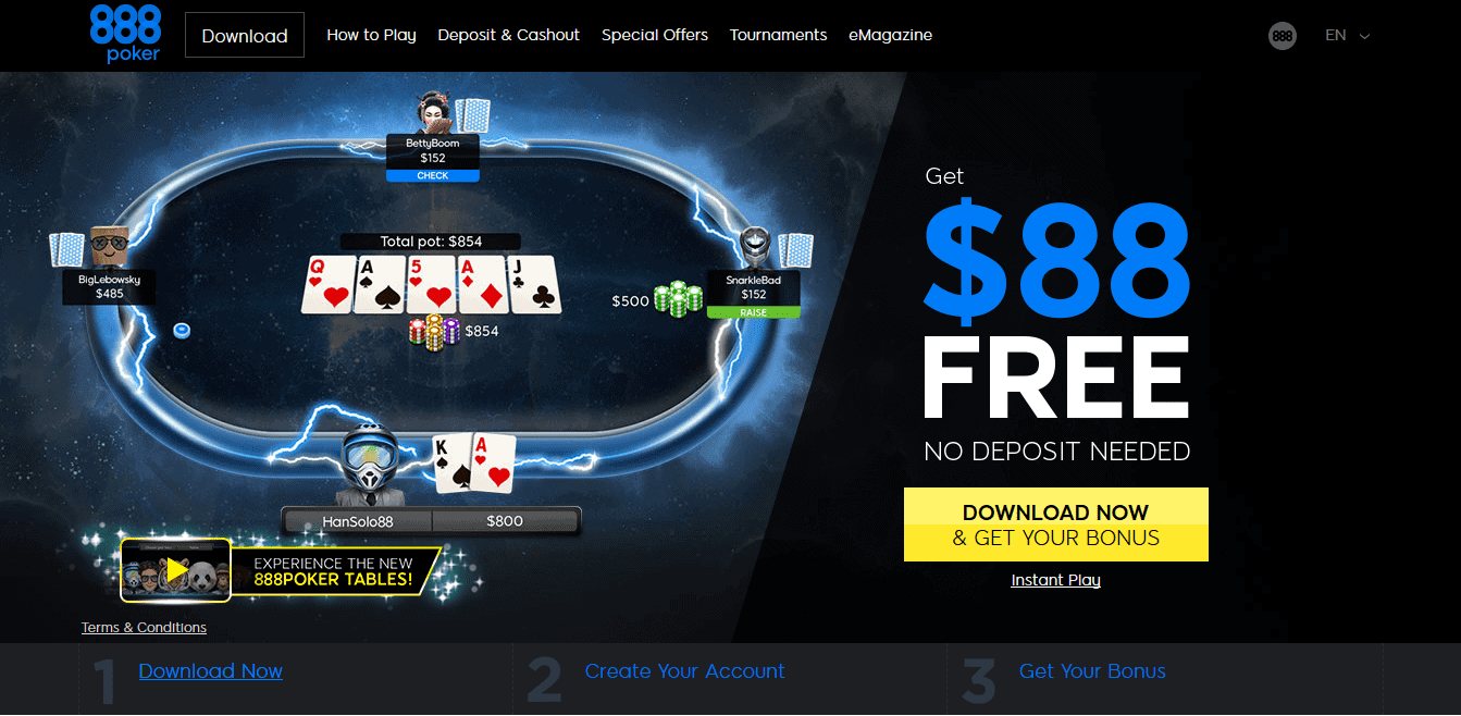 888 poker web