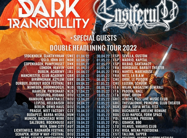 Dark Tranquillity and Ensiferum Tour poster