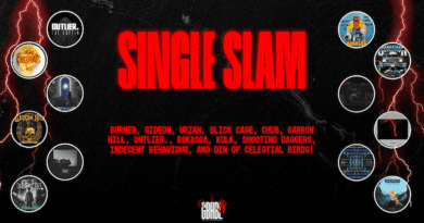 Single Slam: Burner, Gideon, Urzah, Slick Cage, CHUB, Garrow Hill, Outlier., Bokassa, Kulk, Shooting Daggers, Indecent Behaviour, and Din of Celestial Birds!