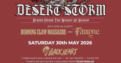 Live Review: Desert Storm, Famyne, & Burning Claw Massacre at The Black Heart, London (30/05/26)